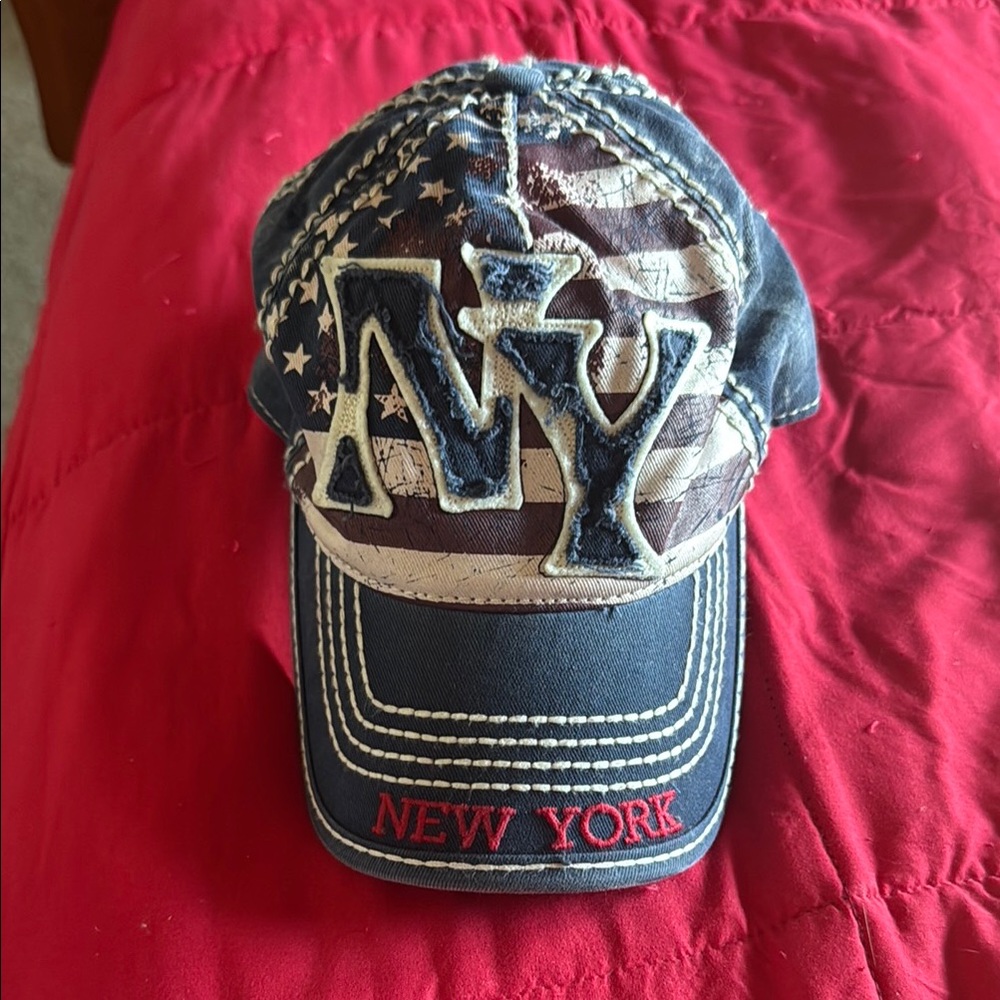 NY American Flag Baseball Cap